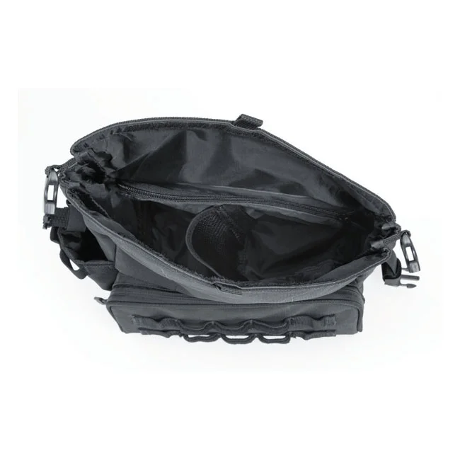 Kuryakyn Hoodrat universal swing arm bag, black
