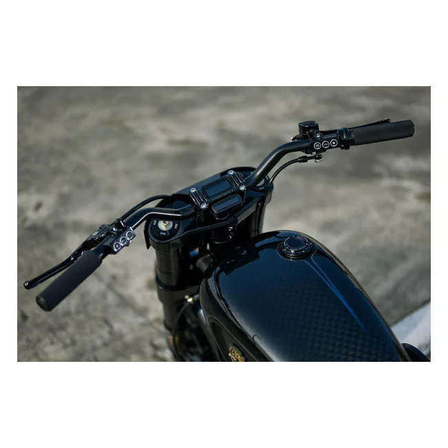 Rough Crafts Crafts, M8 Softail 1.3" finned risers. Black