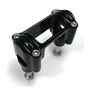 Rough Crafts Rough Crafts, M8 Softail 1.3" finned risers. Black