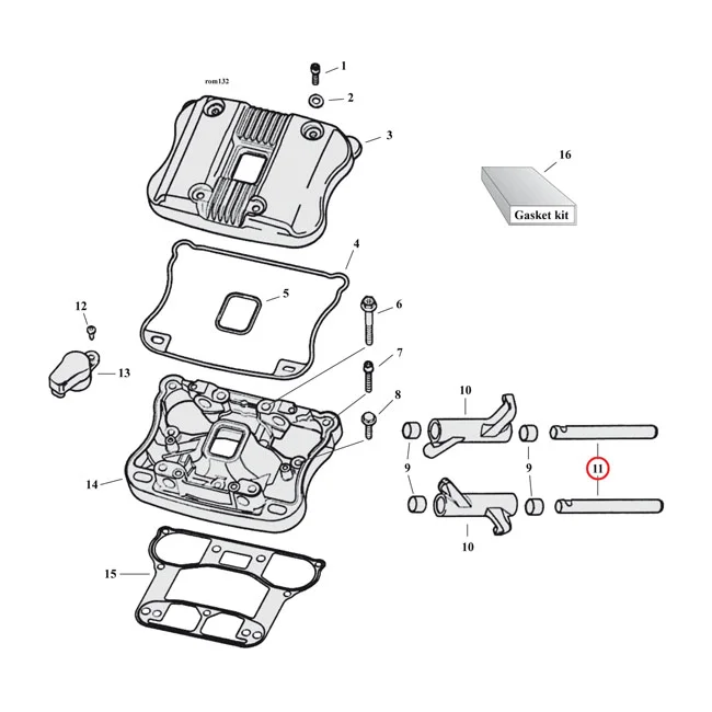 MCS Rocker arm shaft. import - 17611-83