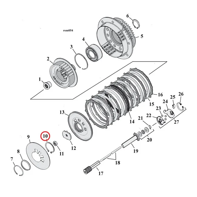 MCS Retaining ring, clutch adjuster plate - 37909-90