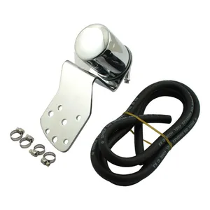 MCS Jiffy-Mount spin-on oil filter kit. Chrome