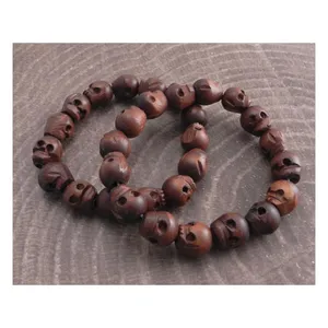 Amigaz AmiGaz wood skull bead bracelet set