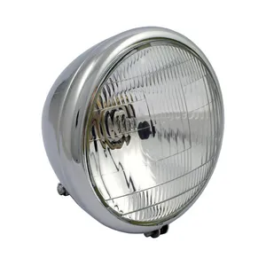 MCS 6-1/2" bullet style headlamp. Chrome. 12v H4