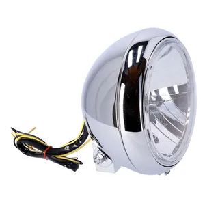 MCS 7" H4 headlamp for FL models. Clear lens. Chrome