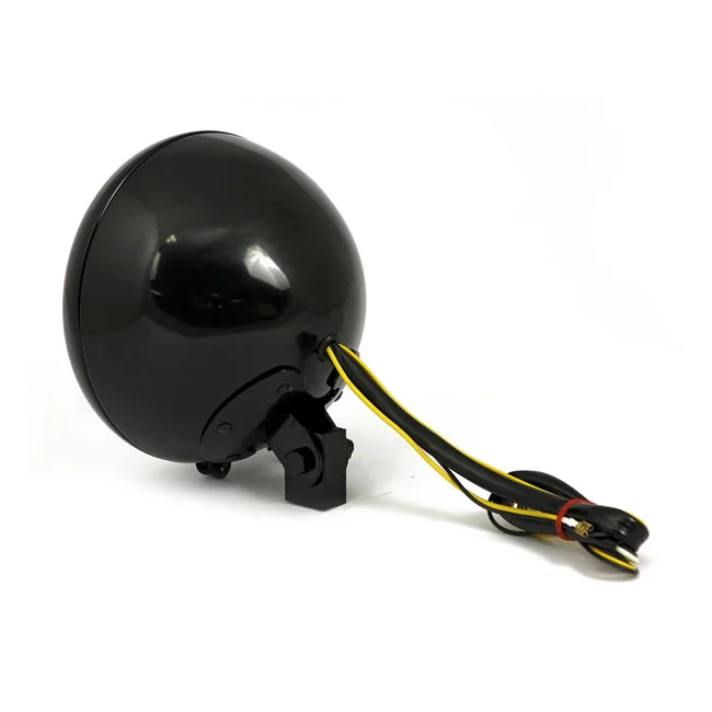 MCS 7" H4 headlamp for FL models. Black - 67789-91B