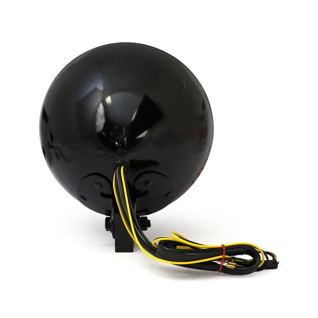MCS 7" H4 headlamp for FL models. Clear lens. Black - 67789-91B