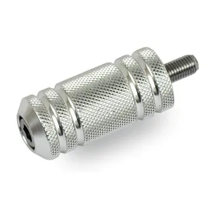 MCS Knurled aluminum shift/brake peg. Polished