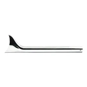 MCS Slip-on Fishtail exhaust extension 24" long chrome