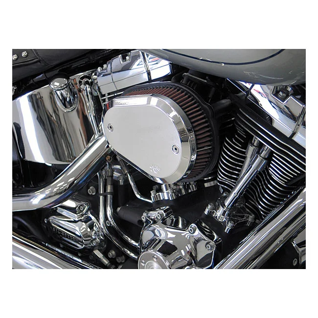 K&N Street metal high-flow air intake Flare, chrome