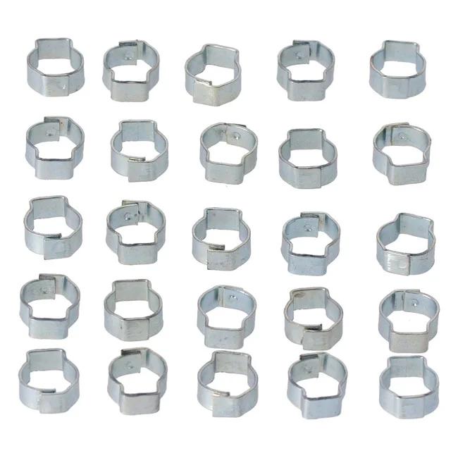MCS Crimp hose clamp, 7/16 (11.18mm) ID. Zinc - 9996