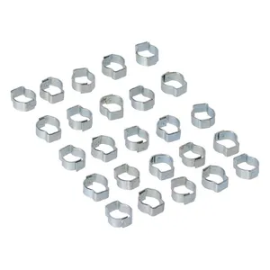 MCS Crimp hose clamp, 7/16 (11.18mm) ID. Zinc