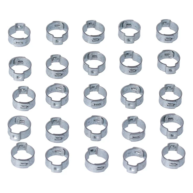 MCS Crimp hose clamp, 19/32 (14.99mm) ID. Zinc - 10049