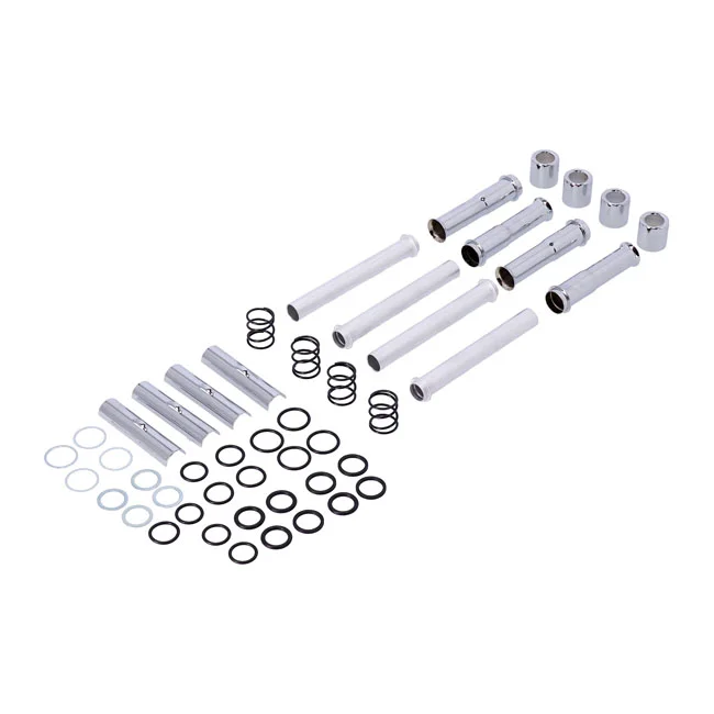 MCS Complete Evo B.T. pushrod cover kit. Chrome - 910493