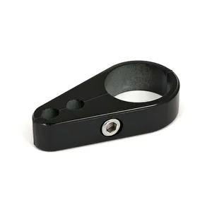 MCS 2-piece frame cable clamp. Throttle/Idle. Black