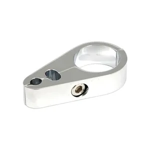 MCS 2-Piece frame cable clamp. Throttle/Idle/Brake. Chrome