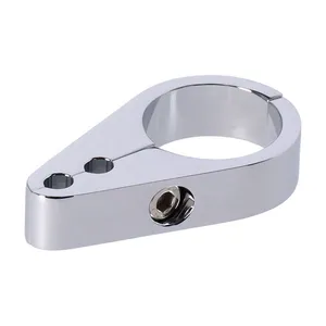 MCS 2-piece frame cable clamp. Throttle/Idle. Chrome