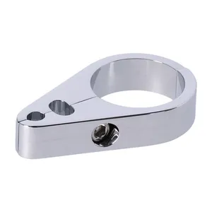 MCS 2-Piece frame cable clamp. Throttle/Idle/Brake. Chrome