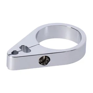 MCS 2-Piece frame cable clamp. Throttle/Idle/Brake. Chrome