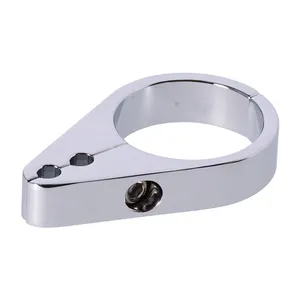 MCS 2-piece frame cable clamp. Throttle/Idle. Chrome