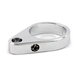 MCS 2-piece frame cable clamp. Clutch. Chrome