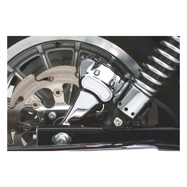 MCS Brake caliper & bracket assembly, rear. Chrome - 44017-00D