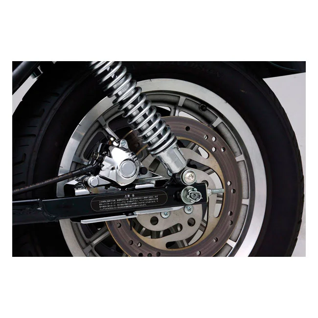 MCS Brake caliper with bracket, rear. Chrome - 40968-04