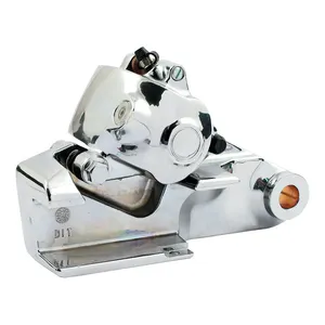MCS Brake caliper with bracket, rear. Chrome