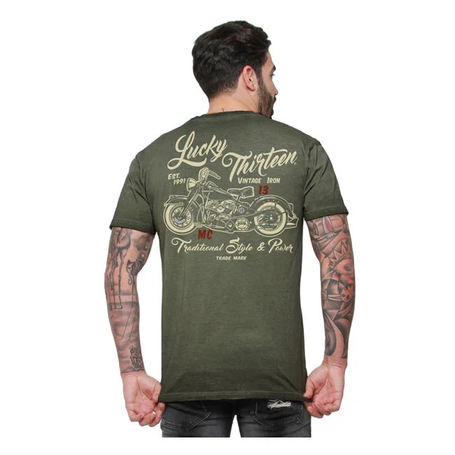 Lucky 13 13 Vintage Iron t-shirt retro green