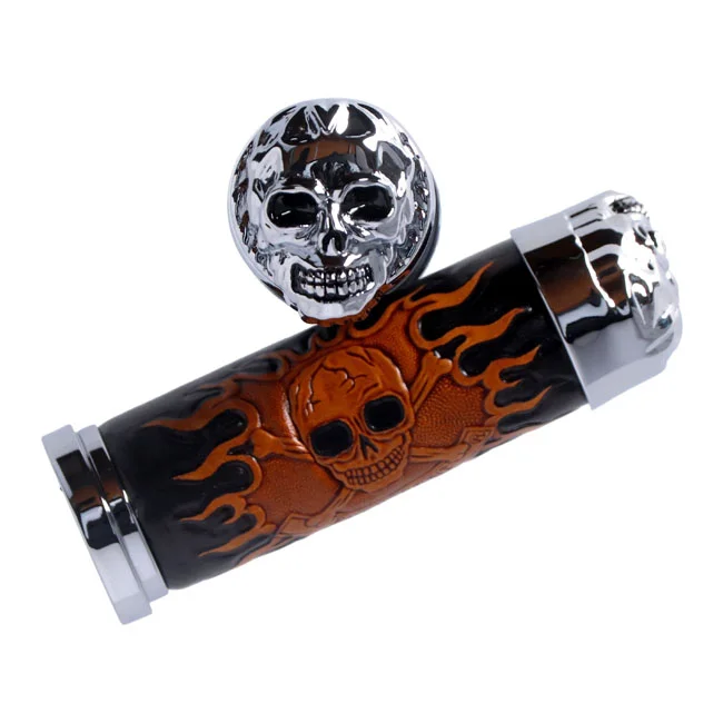 MCS Handlebar grip set, Cushion Skull leather - 913151