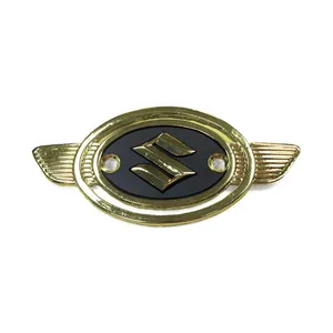 MCS Suzuki fuel tank emblem, gold/black