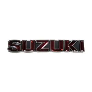 MCS Suzuki gas tank emblem, black/red