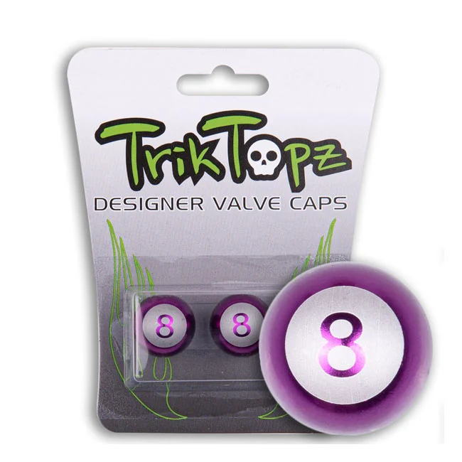TrikTopz Trik Topz, Eight Ball valve caps. Purple