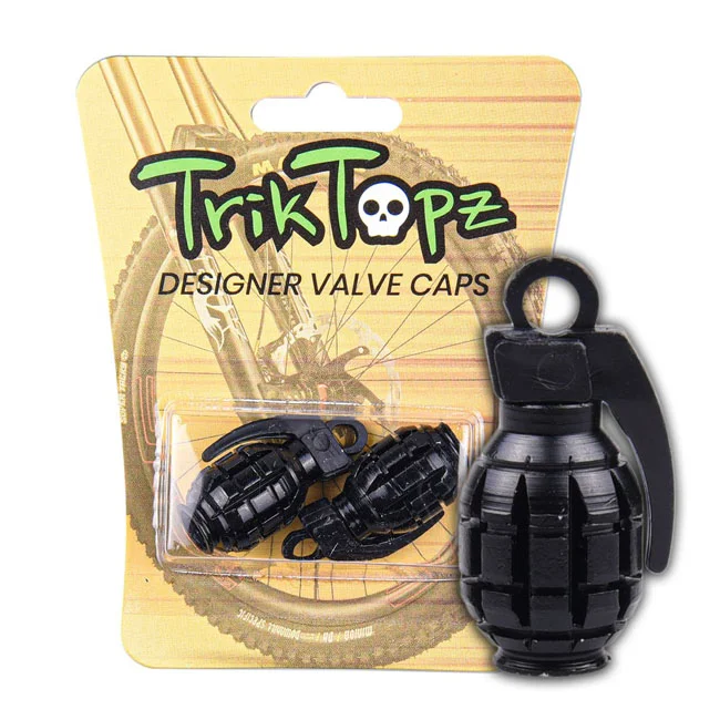 TrikTopz Trik Topz, Hand Grenade valve caps. Black