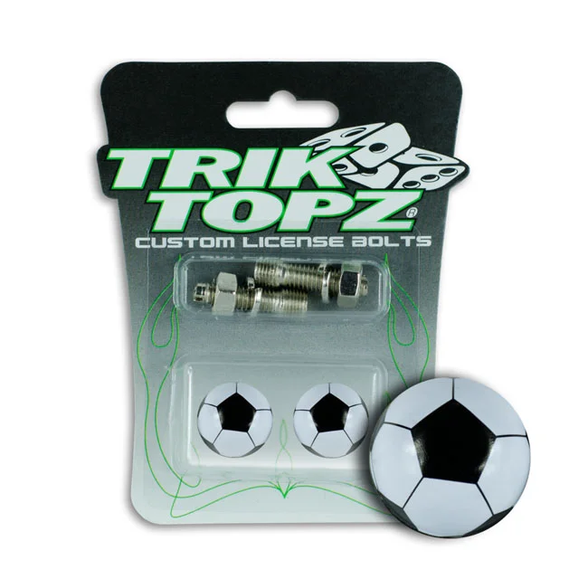 TrikTopz Trik Topz, Soccer Ball license plate mounts. Black