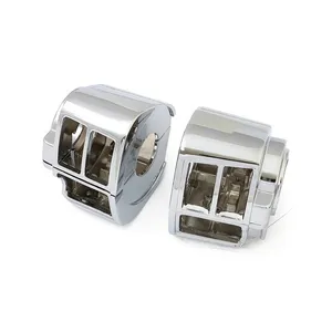 MCS Switch housing set, smooth. Chrome