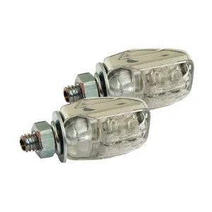 MCS Picco, mini LED turn signals. Chrome