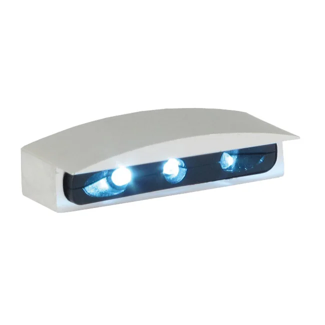 MCS Micro LED license plate light, silver housing - 913682