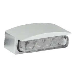 MCS Mini LED license plate light, silver housing