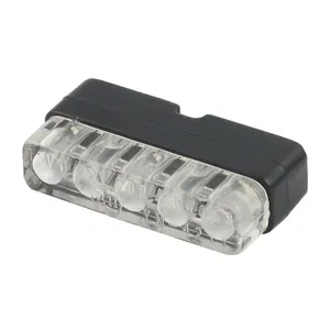 MCS Mini LED license plate light, black with bracket. ECE appr.
