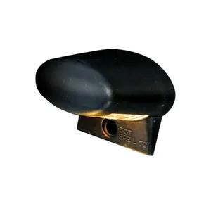 MCS License plate light oval, black. ECE appr.