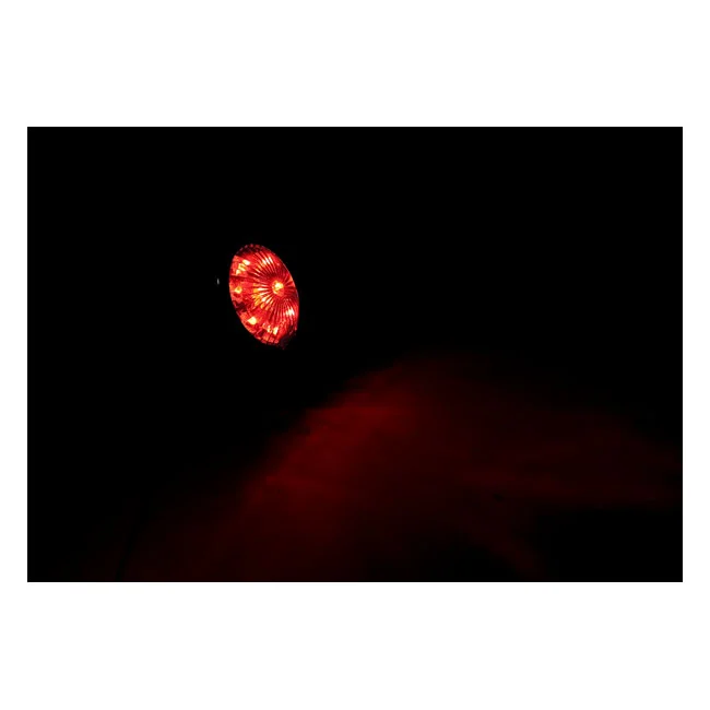 MCS Bates style LED taillight. Chrome. Red lens - 913873