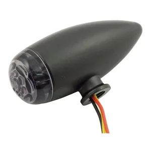 MCS Micro bullet LED taillight set. Black. Smoke lens