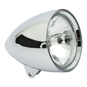 MCS Classic I 5-3/4" headlamp. no visor. Chrome