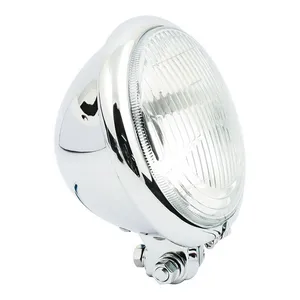 MCS Bates style 5-3/4" headlamp. bottom mount. Chrome