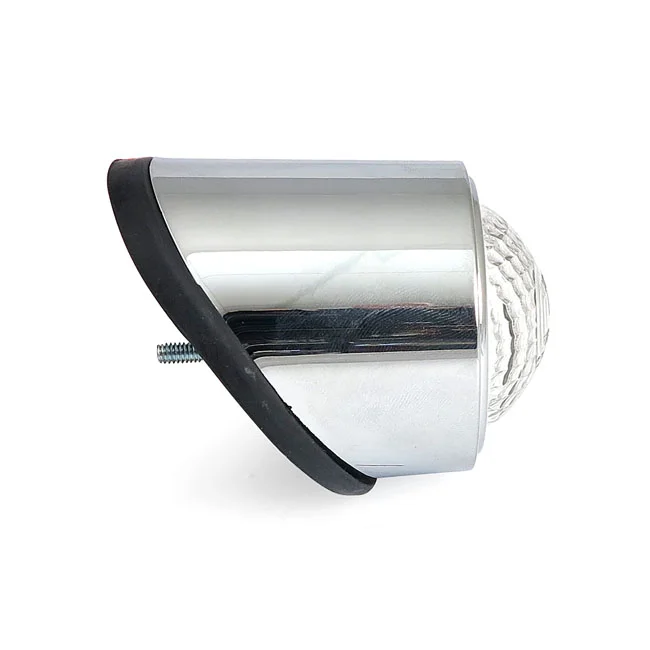 MCS Old school LED taillight, type 1. Chrome. Clear lens - 914135