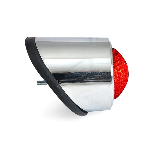 MCS Old school LED taillight, type 1. Chrome. Clear lens - 914135
