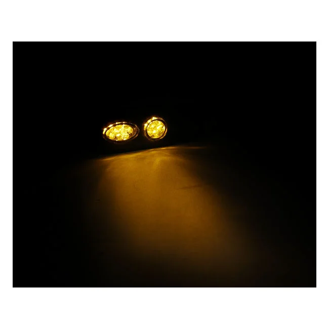 MCS Cluster, LED turn signals. Black. Clear lens - 914146