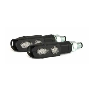 MCS Cluster, LED turn signals. Black. Clear lens