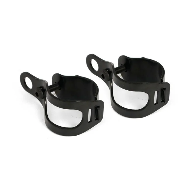 MCS Roper, turn signal fork mount kit. 30-45mm. Black - 914160